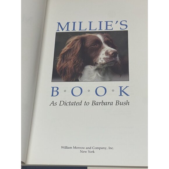 2 Barbara Bush SIGNED Books Millie's Book 1st Ed And A Memoir HC DJ - Picture 7 of 16